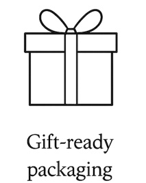 Gift box icon with 'Gift-ready packaging' text on a white background